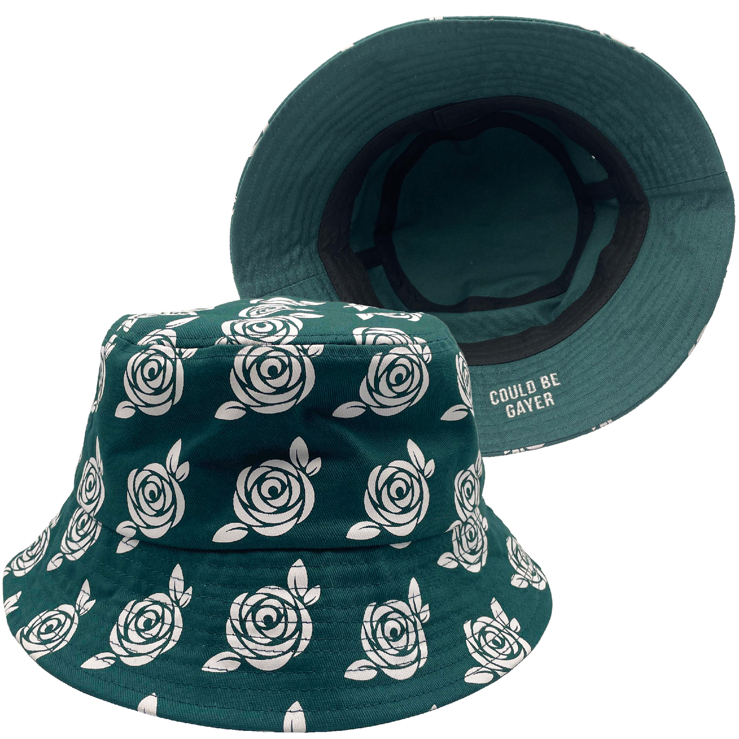 Could Be Gayer Dark Green Bucket Hat